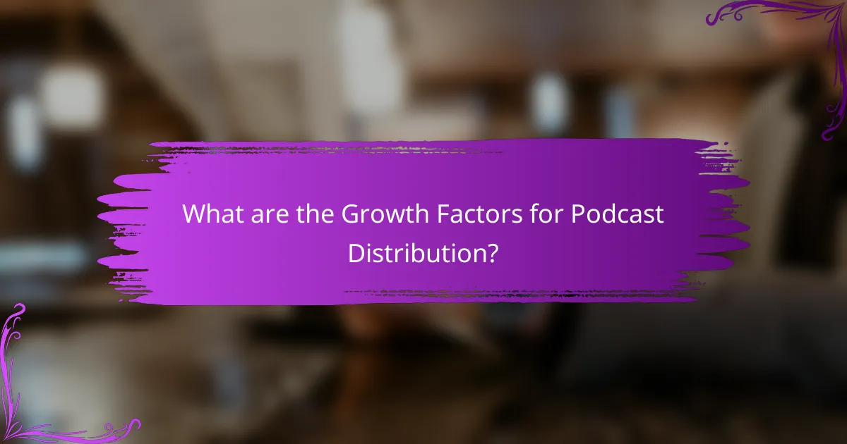 What are the Growth Factors for Podcast Distribution?
