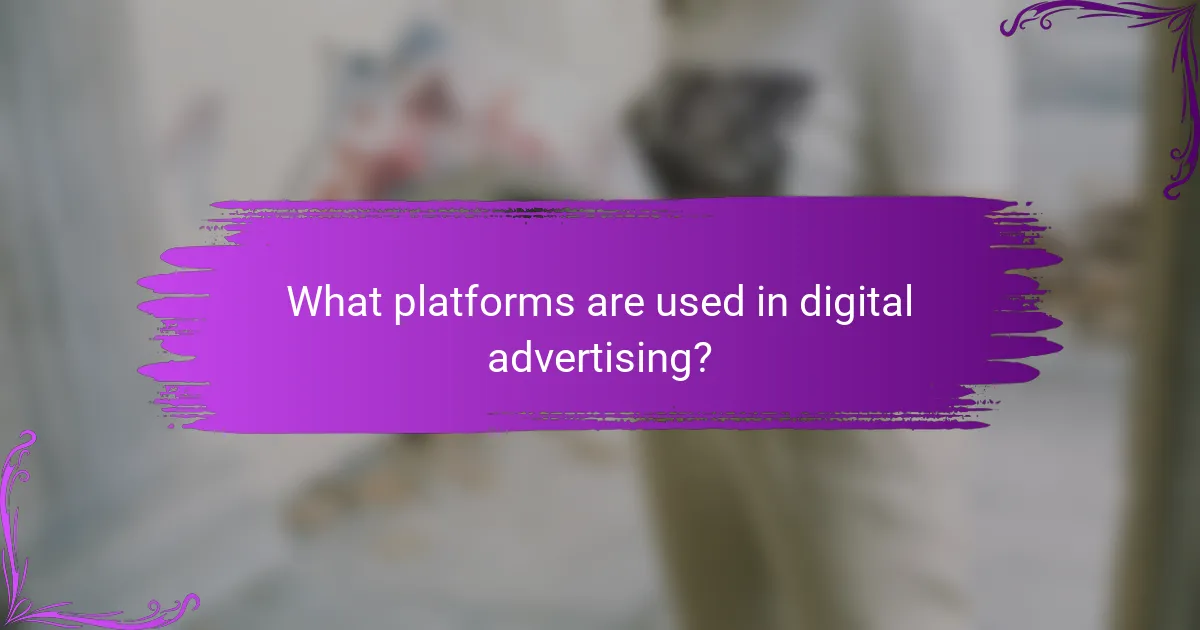 What platforms are used in digital advertising?